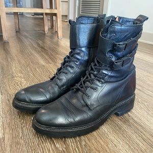 Frye Combat Boots. Black. Size 10 women.